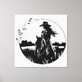 Toile Élégant Cheval Fleur Equestre (Recto)