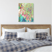 Toile Élégant Corail et Chartreuse Limelight Hydrangea (Insitu(Chambre))