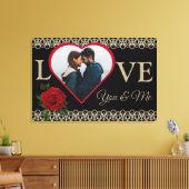 Toile Elégant Couple's Love You & Me Stretched Canvas (Insitu(Salon))