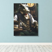 Toile Élégant Crocodile de Steampunk Crocodile Fabricant (Insitu (Plancher de Bois))