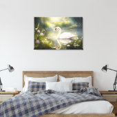 Toile Élégant cygne au soleil du printemps (Insitu(Chambre))