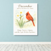 Toile Elegant December Scripture Christian Cardinal  (Insitu (Plancher de Bois))