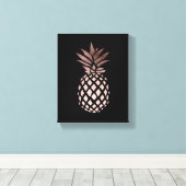 Toile élégant faux rose or tropical ananas (Insitu (Plancher de Bois))