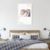 Toile Élégant feuillage de verdure Mariage photo Bienven (Insitu(Chambre))