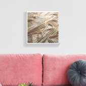 Toile Elegant Geometric Gold Wire Abstract on White Marb (Insitu(Salon))