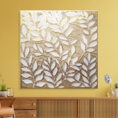 Toile Elegant Gold Botanical Leaves – Realist (Insitu(Salon))