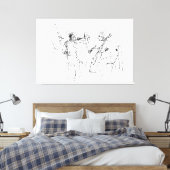 Toile Elegant Jazz Band Sketch Abstrait - Premium (Insitu(Chambre))