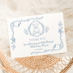 Toile Elegant lijst Teddybeer Bedankt