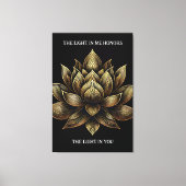 Toile Elégant Lotus Lotus Fleur La Lumière en moi ... (Recto)