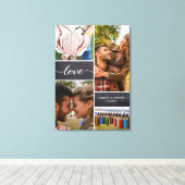 Toile Elegant Love Script Photo Collage Tableau noir (Insitu (Plancher de Bois))