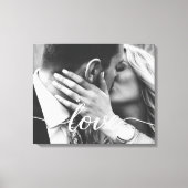 Toile Elegant Love Script Typographie Mariage Photo (Recto)