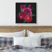 Toile Elegant Magenta Rose Floral Bouquet (Insitu(Chambre))