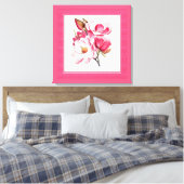 Toile Elégant Magnolias Rose (Insitu(Chambre))