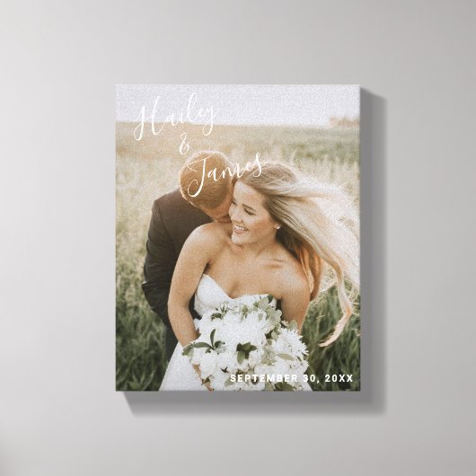 Toile Élégant Mariage photo moderne (Recto)