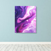 Toile Élégant Moderne Abstrait Purple Acrylique Pour imp (Insitu (Plancher de Bois))