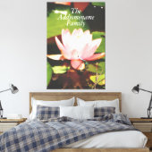 Toile Élégant moderne Black Photo Famille Script Floral (Insitu(Chambre))