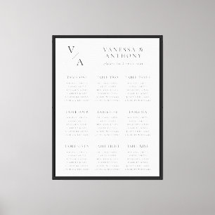 Toile Élégant Monogramme moderne Mariage de siège graphi