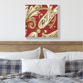 Toile Elégant Motif Botanique avec Foliage Tan (Insitu(Chambre))