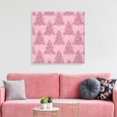 Toile Élégant Motif d'arbre | Dusty Mauve Rose Noël (Insitu(Salon))