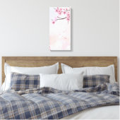 Toile Elégant Peach Blossom Wall Art - Aquarelle douce (Insitu(Chambre))