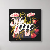 Toile Elegant Pink Roses Hope Typography (Recto)