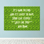 Toile Élégant quatre feuilles de trèfle floral (Insitu (Plancher de Bois))