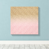 Toile Elégant Rose Gold et Parties scintillant or Sparkl (Insitu (Plancher de Bois))