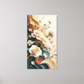 Toile Élégant Rose sculpté 3D (Recto)