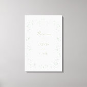 Toile Elegant Sage Green French Floral Wedding Sign (Recto)