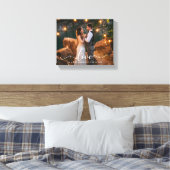 Toile Élégant Script Love Mariage Marié Groom Photo (Insitu(Chambre))