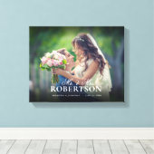 Toile Élégant script Mariage personnalisé (Insitu (Plancher de Bois))