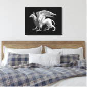 Toile Elégant Silver Grey / Grey Griffin Légendaire Bête (Insitu(Chambre))