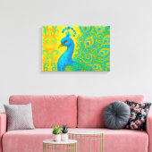 Toile Elégant Turquoise Peacock Bird Décoratif (Insitu(Salon))