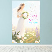 Toile Elégant Virgo Zodiac Céleste Mur Floral Art Gi (Insitu (Plancher de Bois))