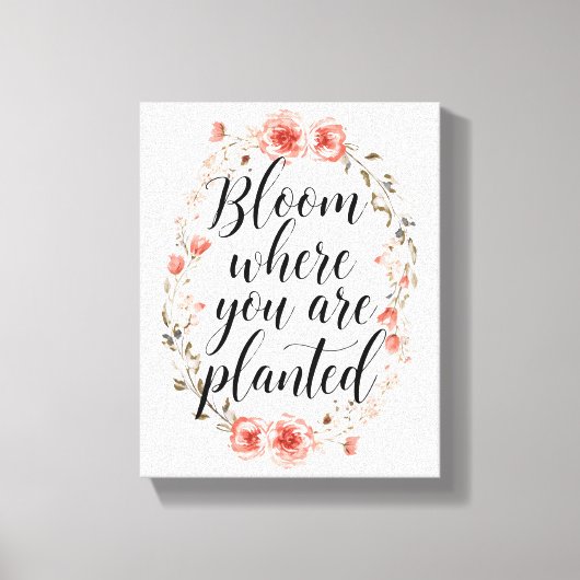 Toile Elegant Watercolor Botanical Message (Recto)