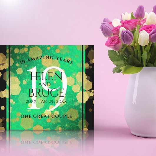 Toile Élégante 19e anniversaire du Mariage de Jade