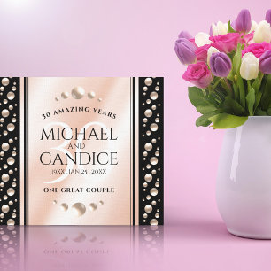 Toile Elégante 30ème Mariage Pearl Anniversaire de céléb