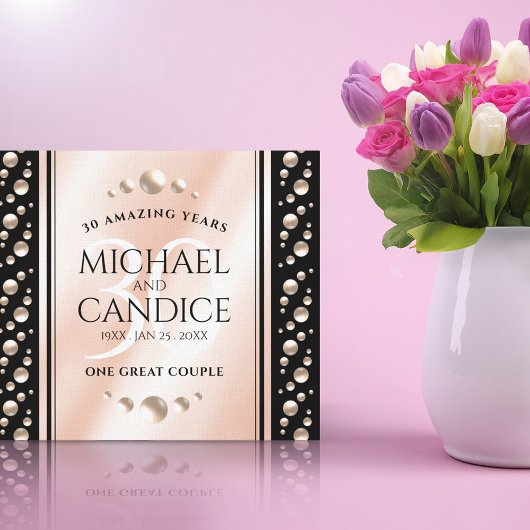 Toile Elégante 30ème Mariage Pearl Anniversaire de céléb
