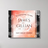 Toile Elégante 35ème anniversaire de Mariage de corail (Recto)