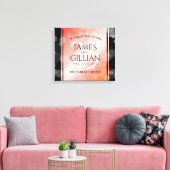 Toile Elégante 35ème anniversaire de Mariage de corail (Insitu(Salon))