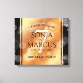 Toile Élégante 7ème anniversaire du Mariage de cuivre (Recto)