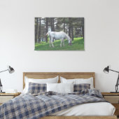 Toile Élégante Belle Cheval Blanc Art Original (Insitu(Chambre))
