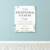 Toile Elégante carte de félicitations pour une St Except (Insitu (Plancher de Bois))