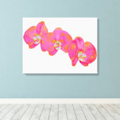 Toile Elégante couleur rose florale tropicale (Insitu (Plancher de Bois))