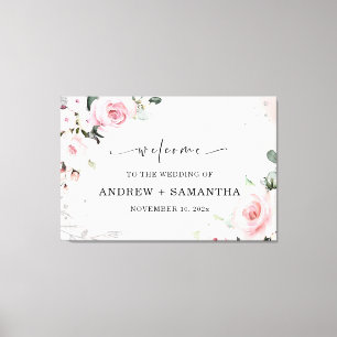 Toile Elégante décoration rose poussiéreuse et mariage g