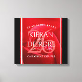 Toile Élégante fête du 26e anniversaire du Mariage Rose (Recto)