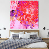 Toile Élégante Hydrangea Limelight Violette et Orange (Insitu(Chambre))