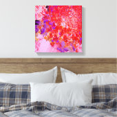 Toile Élégante Hydrangea Limelight Violette et Orange (Insitu(Chambre))