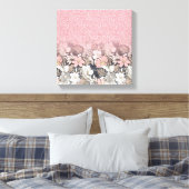 Toile Élégante Parties scintillant dorée rose floral Gra (Insitu(Chambre))