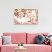 Toile Elégante Plumes Blanches Sur Fleurs Roses Vides (Insitu(Salon))